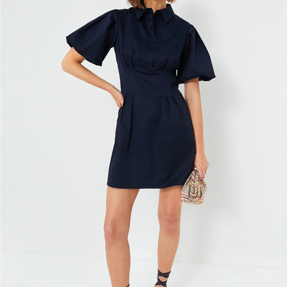 Navy Mini Delaney Dress - Picture 3 of 12